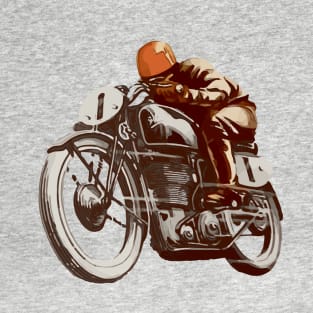 Retro Rides: Vintage Motorcycle Cafe Racer T-Shirt